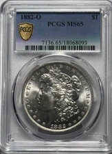 1882-O Morgan Silver Dollar PCGS MS65 Only 207 Graded Higher!