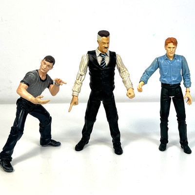 2002 ToyBiz Spiderman Movie Jonah Jameson, Peter Parker, Norman Osborne