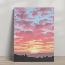 Colorful Canvas Travel Landscape Sunset Vibrant Colors Peaceful Scene Wall Art
