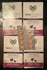 Lot of 4 VetriScience VETRI SAMe 90 Liver Support for Dogs and Cats 129 Total 