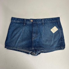 FREE PEOPLE Gallivanting Peekaboo Skort Women's Sz 30 Blue Rebel OB1904070