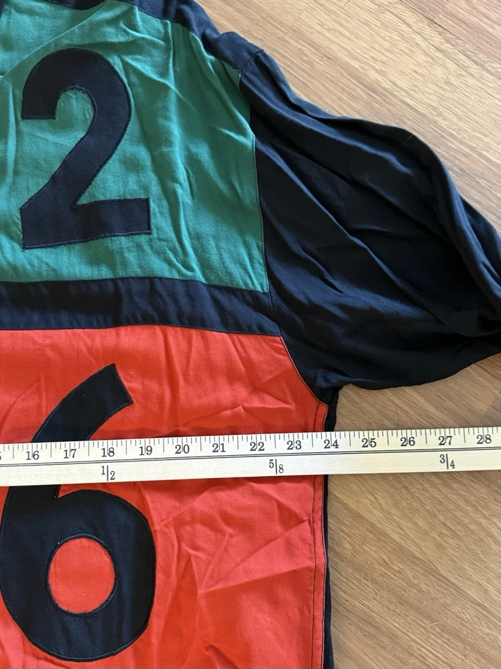 Camisa vintage años 90 Y2K colorblock para hombre grande, número grande Hong Kong Foto 3 de 4