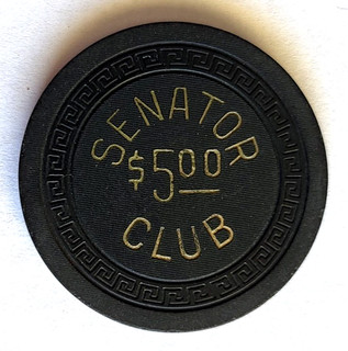 $5 Senator Club CARSON CITY NEVADA Casino Chip