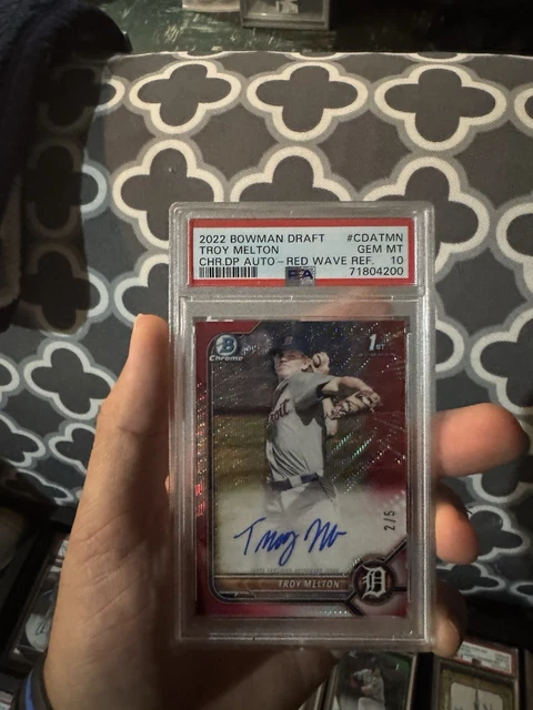 Troy Melton Red Bowman Auto PSA 10