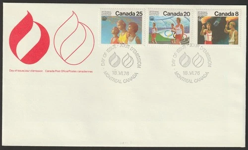 Canada #681-683, Olympic Ceremonies, Official First Day Cover, FDC 1976