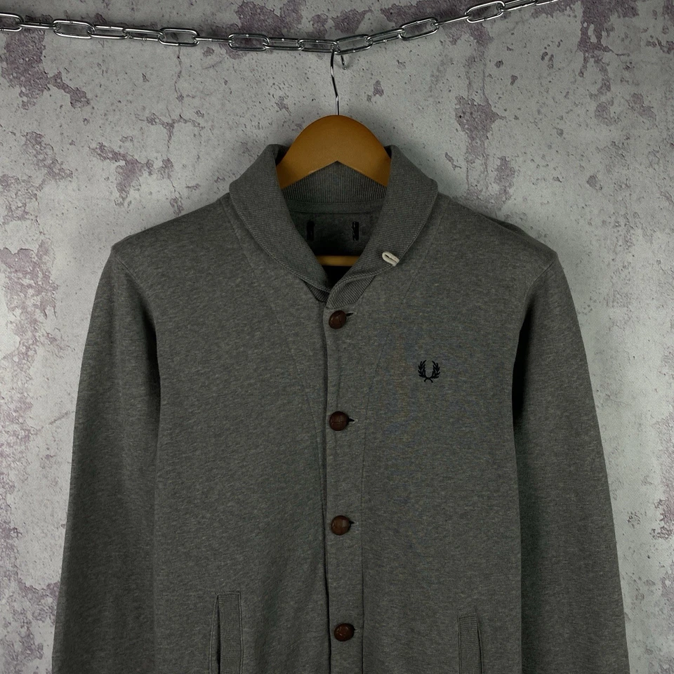 Cárdigan Fred Perry De Colección Manga Larga Para Hombre Lujo Y2K Clásico Raro Talla M Foto 2 de 4