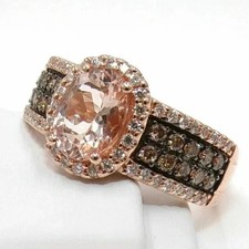 3 Ct Oval Cut Simulated Peach Morganite Women Wedding Ring 14k Rose Gold Plated 3 Ct Oval Cut Simulated Peach Morganite Women Wedding Ring 14k Rose Gold Plated