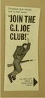 Vintage 1964 Hasbro GI Joe Join the GI Joe Club Membership Insert Brochure C7