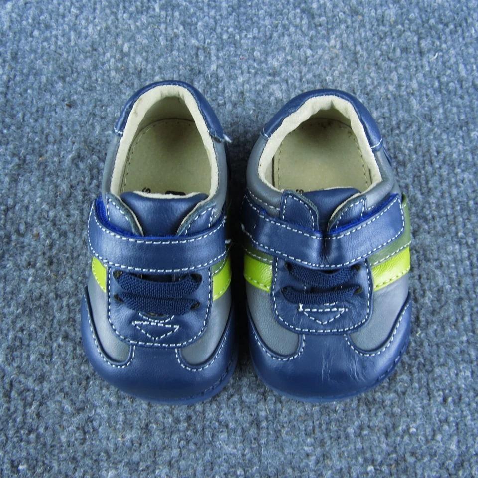 Zapatos Deportivos See Kai Run Niños Cuero Azul Gancho y Lazo Talla T 3 Medianos Foto 3 de 4