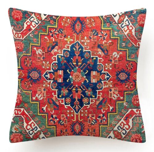 "FUNDA DE ALMOHADA Kilim Alfombra IMPRESIÓN DIGITAL Sofá de dos caras Estuche Cojín 18x18" EE. UU. - Imagen 19 de 34
