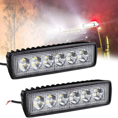 2x 18W LED Arbeitsscheinwerfer Lichtbalken Lightbar Auto LKW Bagger Offroad 12V