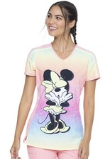 Minnie Mouse HeartSoul Scrubs Disney V Neck Top HS796 MNSP