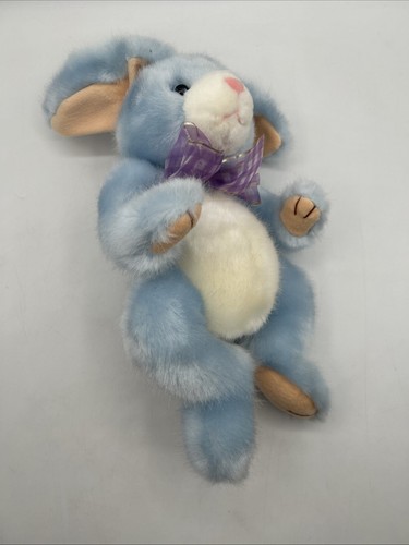 Geoffrey Toys R Us Blue White Bunny Rabbit Stuffed 15" Easter Toy 2000 VTG RARE - Picture 5 of 20