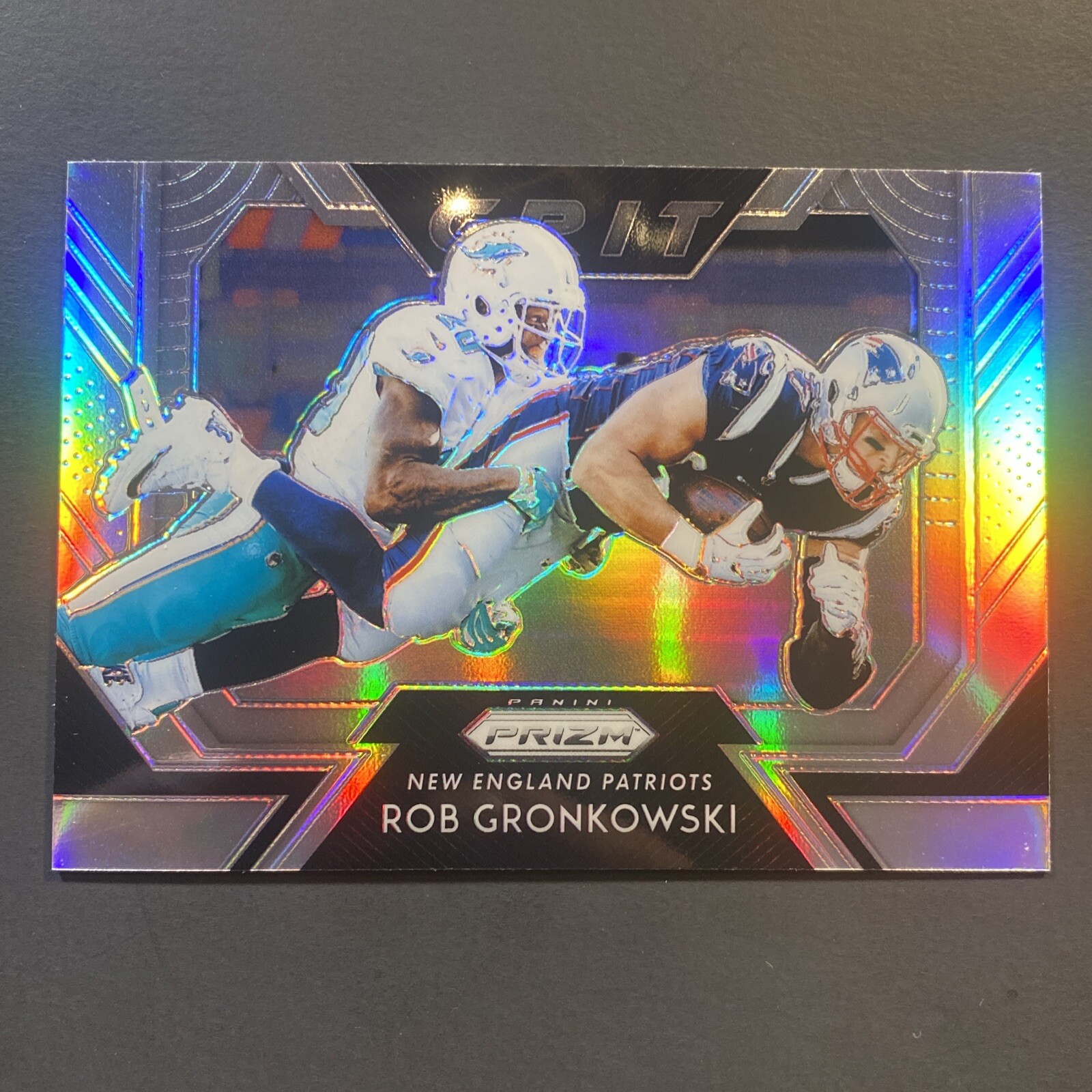 2018 Panini Prizm #G-6 Rob Gronkowski "GRIT" Silver Prizm SP - Rare - Patriots