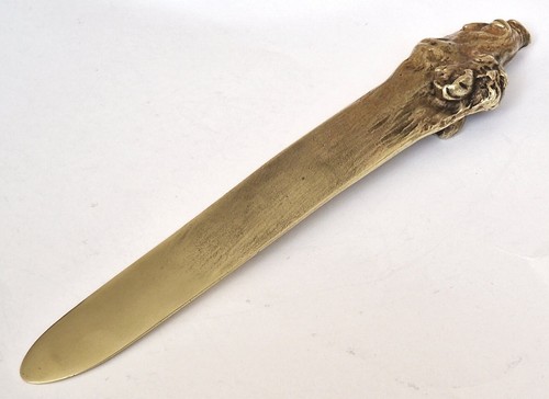 Brieföffner Jagd Wildschwein Eber Keiler F. GORNIK Wien Bronze um 1910–1920 R797 - Picture 8 of 13