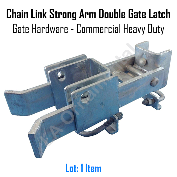 Chain Link Strong Arm Double Gate Latch Gate Hardware Commercial Heavy Duty eBay