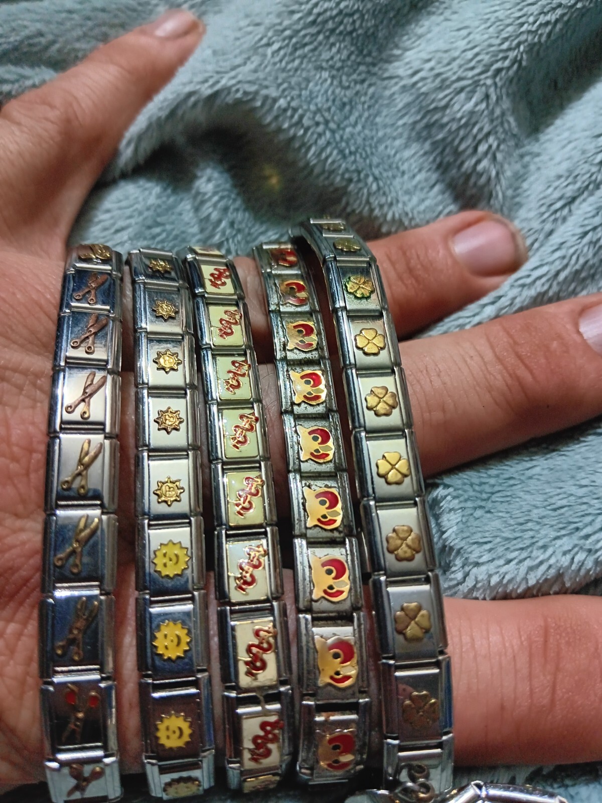 100 Pc Mixed Lot Italian Charm Bracelet Link 9mm Wholesale Bulk New 330