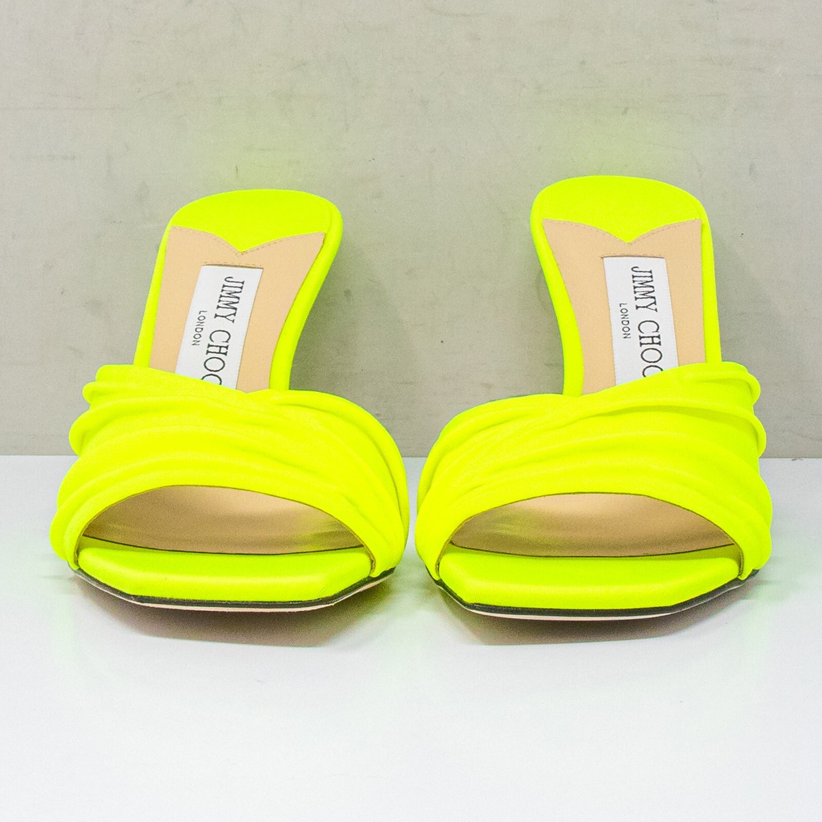 Jimmy Choo Basil 75 Neon Apple Green Heels, Size 7 US (37 EU) | eBay