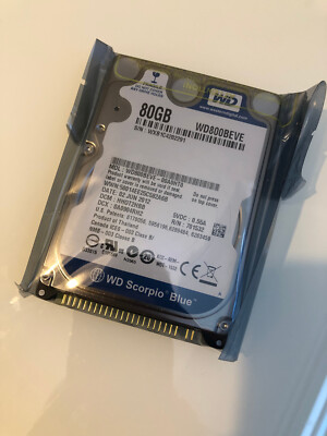 Western Digital Scorpio Blue 80GB Intern HDD 5400RPM 6,35 cm 2,5 Zoll WD800BEVE