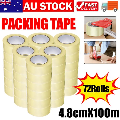 72 Rolls Tan Packing Tape 1.88" X 55 Yards (1.75 Mil) – Premium Adhesive Carton Sealing Tape