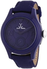 ToyWatch Women's Quartz Watch Blue Steel Case Leather / Fabric Strap TTF02BL