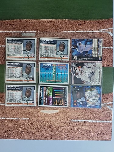 1995 Topps/UD/Leaf/Pacific Tony Gwynn 9 Card Lot - Picture 7 of 12