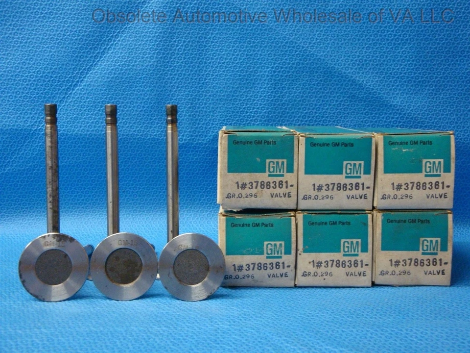 Chevrolet 194 230 1963 1964 juego de válvulas de admisión 6 +15 Chevelle Chevy II 3786361 NOS Foto 4 de 4