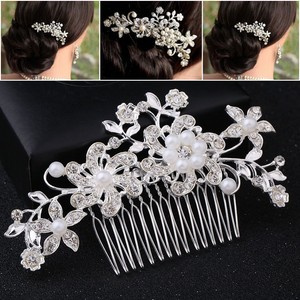 Wedding Hair Comb Bridal Accessories Crystal Pearl Headband Chain