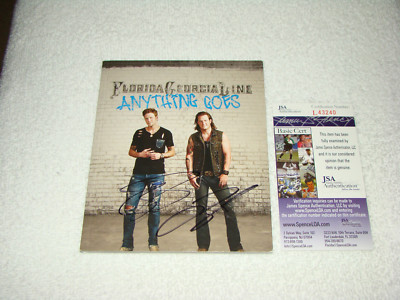 Tyler Hubbard & Brian Kelley Signed CD Book Florida Georgia Line JSA #L43240