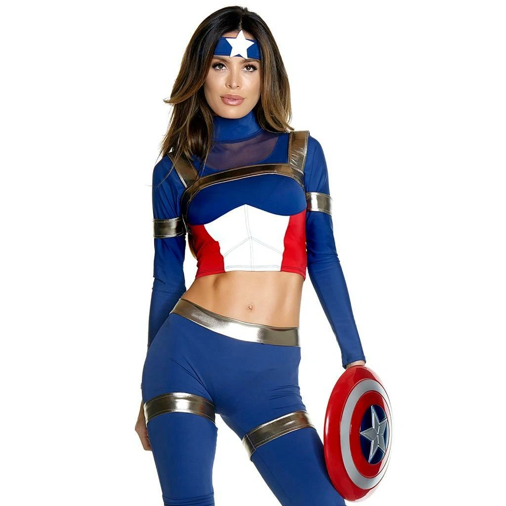 Captain america top leggings womens