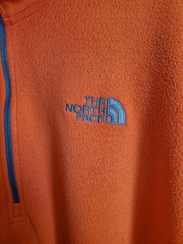 The North Face Men's Orange Fleece Pullover Jacket Sweatshirt XXL - Picture 2 of 7