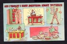 Postcard - And I Thought I Knew Something About Business, WWII Funny Military
