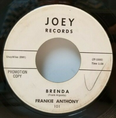 FRANKIE ANTHONY Brenda / Goin' To The River PROMO 45 RPM - Play Tested VG *D5