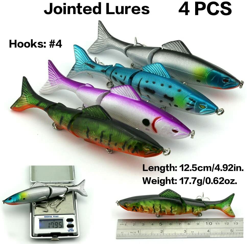 Bulk Bass Fishing Lures Tackle Kit Minnow Popper Crankbait Saltwater  Freshwater