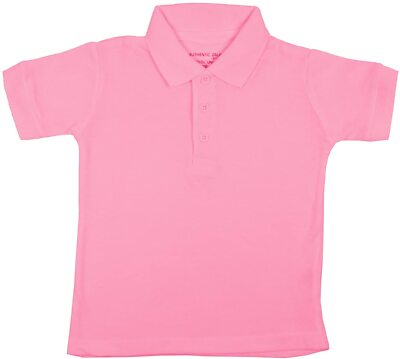 Boys Girls Pink Pique Polo XB-PNK Short Sleeve Shirt Authentic Galaxy Sizes 4-14