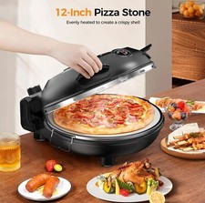 Amzmoon Pizza Oven Indoor Portable, 12 Inch Countertop Indoor Pizza Oven, Pizza