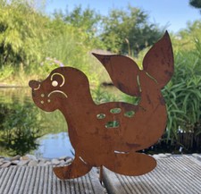 Robbe Seehund Heuler Deko Figur Metall Garten maritim Rost Edelrost Geschenk süß