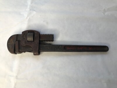 Vintage Pipe Wrench Walworth Stillson 14 Antique  USA 14'' Monkey Wrench