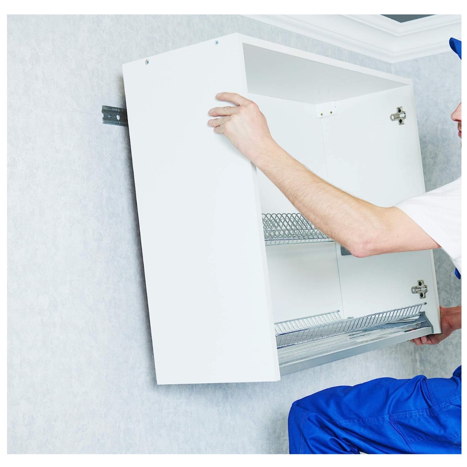 1m Hanging Rail Kitchen Cupboard Wall Mounting Bracket Hanger