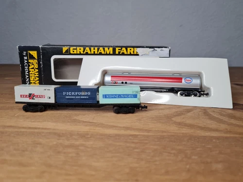 Graham Farish Masterpieces In Miniature Train Carriages Esso Storage Containers