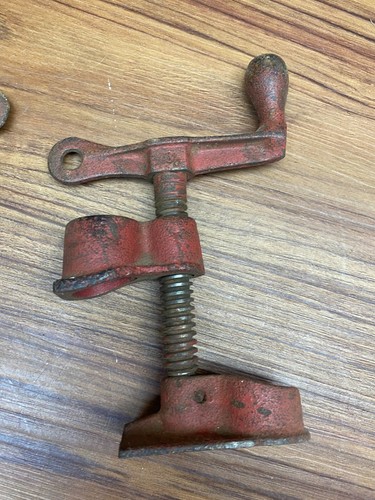 3 Pipe Clamps With Adjustable Stop 3/4" Cast Iron Woodworking Heavy Duty Set - Picture 7 of 13