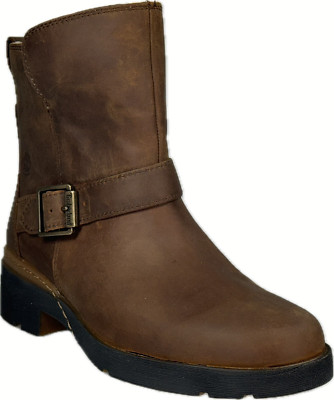 Timberland Graceyn Women's Brown FUR Leather Waterproof Pull On  Boots A2FAA