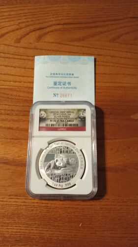 2014.-Silver Panda Smithsonian Institution PF-70 U.C. With C.O.A.