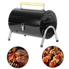 OUTDOOR GARDEN PORTABLE BBQ BARBECUE BARREL GRILL FOLDABLE CHARCOAL CAMPING