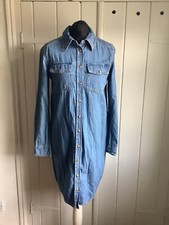 Denim Dress Size 8 M & S Long Sleeve 