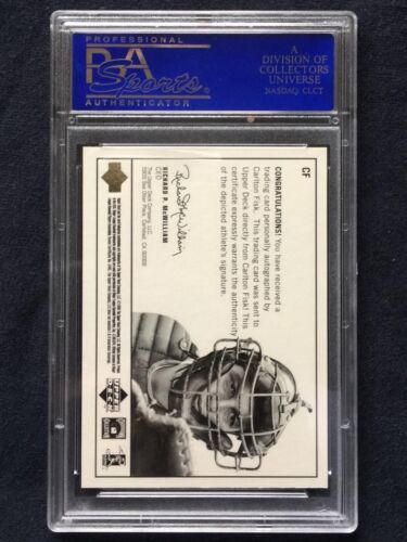 1999 UD Century Legend Epic Signature Carlton Fisk Red Sox PSA 10 GEM MINT - Bild 2 von 2