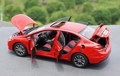 1/18 Scale  CIVIC 2012 9th Generation Red Diecast Car Model Toy Gift