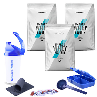 30,66/kg ++ Myprotein Impact Whey Protein (3 x 1kg Beutel) + BONUS wählbar ++