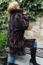 esclusiva giacca di visone cappotto di visone cappotto di pelliccia di visone per giacca di pelliccia taglia 40-44 top!