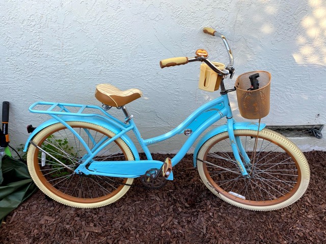 huffy 26 nel lusso womens beach cruiser bike blue